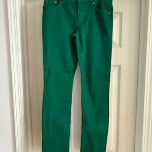Lauren Ralph Lauren Vibrant Green Skinny Jeans - Size 2